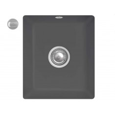 Valamu Villeroy&Boch, Subway 45 SU, 37,5 cm, alt monteeritav, nupuga, keraamiline, grafiit