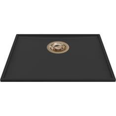 Valamu Elleci ESSENZA 500, kuldne sõel, kivivalamu alusvann, käsitsi, Keratek, K86 must