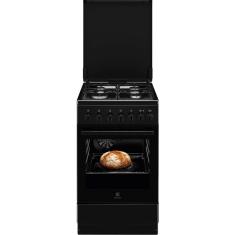 Gaasipliit Electrolux, 50 cm, 4 x gaas, elektriahi, aurupuhastus, must