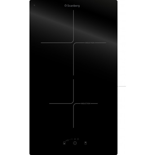 Pliidiplaat Scanberg, 2 x induktsioon, 30 cm, lõigatud serv, must