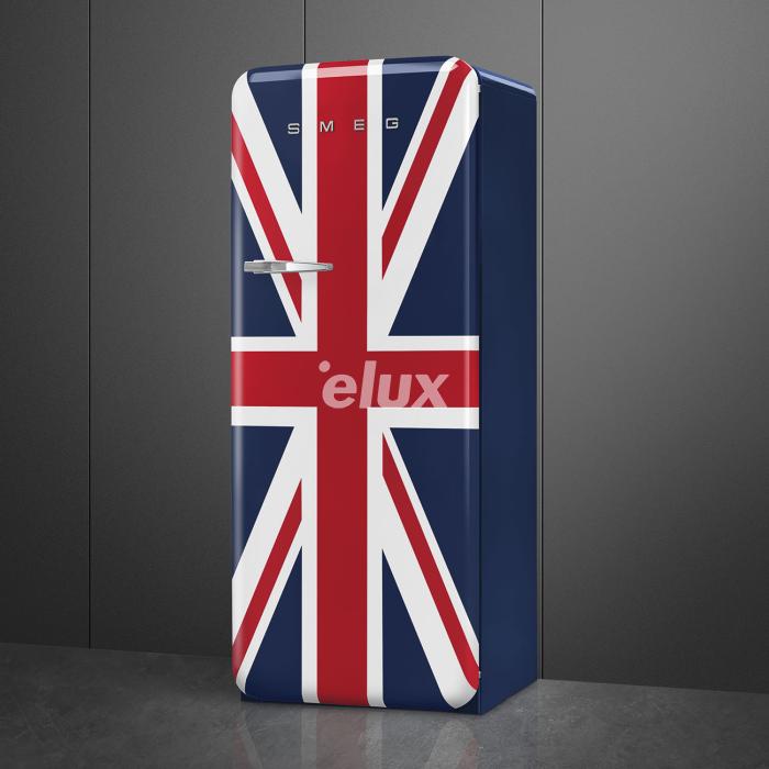Külmik Smeg, 50-ndate stiil, 153 cm, 244/26 l, 35 dB, mehaaniline juhtimine, Union Jack