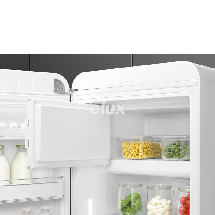 Külmik Smeg, 50-ndate stiil, 153 cm, 244/26 l, 35 dB, mehaaniline juhtimine, valge