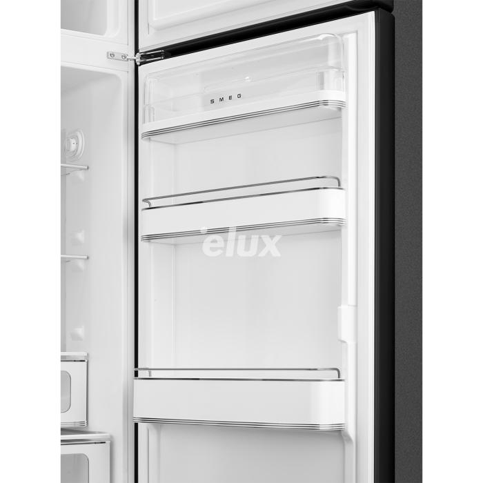Külmik Smeg, 50-ndate stiil, 172 cm, 222/72 l, 34 dB, mehaaniline, parem, must