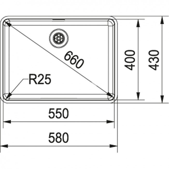 Valamu Franke KBX 110-55 sealh ventiil (käsitsi)