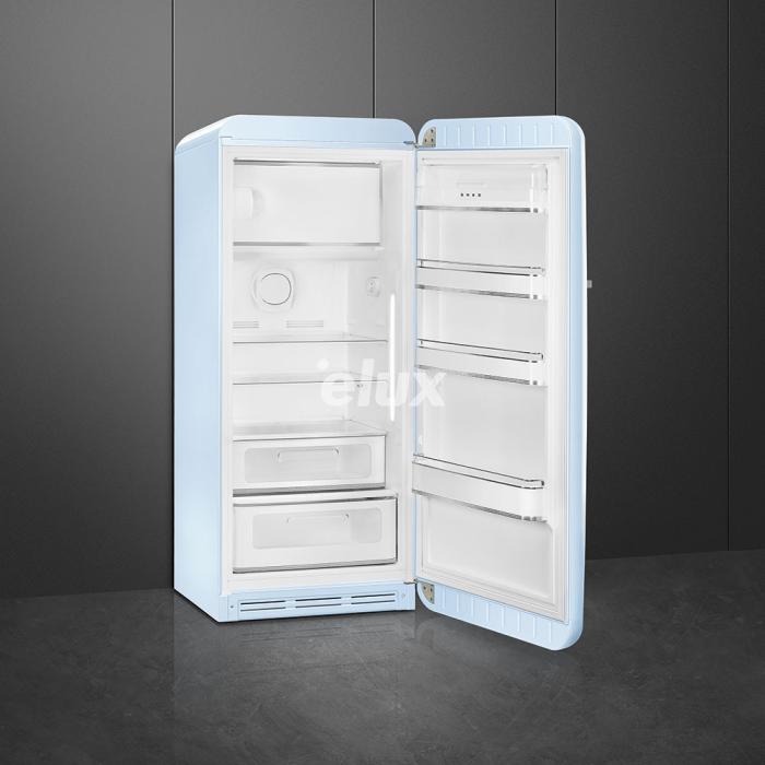Külmik Smeg, 50-ndate stiil, 153 cm, 244/26 l, 35 dB, mehaaniline juhtimine, pastellsinine