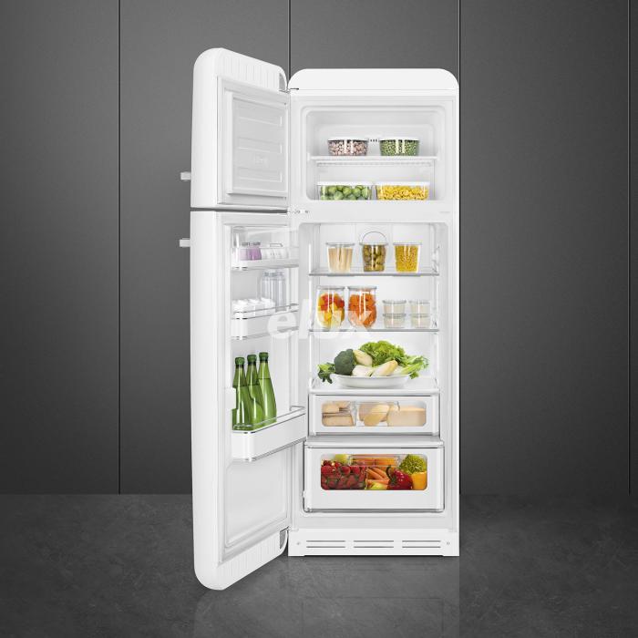 Külmik Smeg, 50-ndate stiil, 172 cm, 222/72 l, 34 dB, mehaaniline, vasak, valge