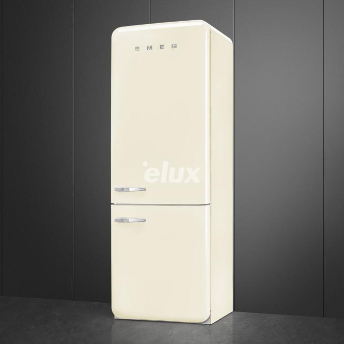 Külmik Smeg, 50-ndate stiil, 205 cm, 344/137 l, 37 dB, puutetundlik juhtimine, NoFrost, kreem
