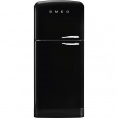 Külmik Smeg, 50-ndate stiil, "Jenkki", 192 cm, 400/124 l, 41 dB, elektrooniline juhtimine, vasak, must