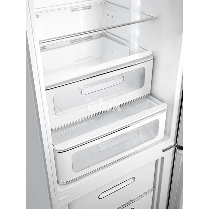 Külmik Smeg, 50-ndate stiil, 196 cm, 234/97 l, 35 dB, elektrooniline juhtimine, NoFrost, hõbedane