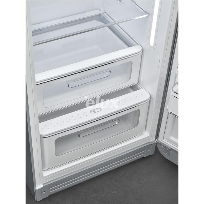 Külmik Smeg, 50-ndate stiil, 153 cm, 244/26 l, 35 dB, mehaaniline juhtimine, hõbedane