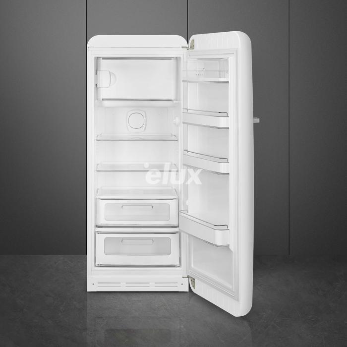 Külmik Smeg, 50-ndate stiil, 153 cm, 244/26 l, 35 dB, mehaaniline juhtimine, matt valge