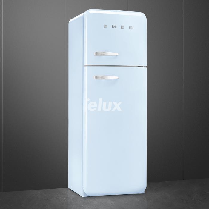 Külmik Smeg, 50-ndate stiil, 172 cm, 222/72 l, 34 dB, mehaaniline, parem, pastellsinine