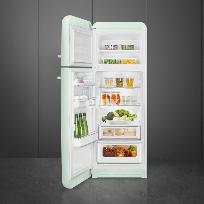 Külmik Smeg, 50-ndate stiil, 172 cm, 222/72 l, 34 dB, mehaaniline, vasak, pastellroheline