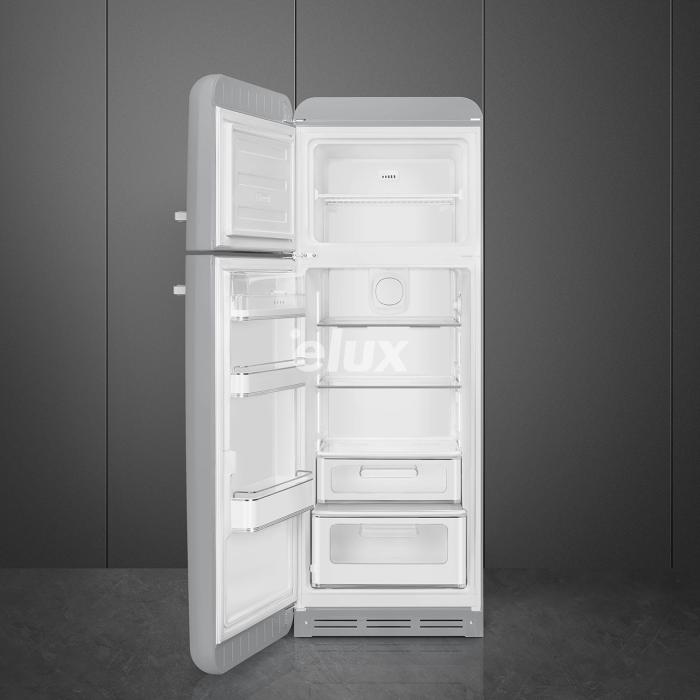 Külmik Smeg, 50-ndate stiil, 172 cm, 222/72 l, 34 dB, vasak, mehaaniline juhtimine, hõbedane