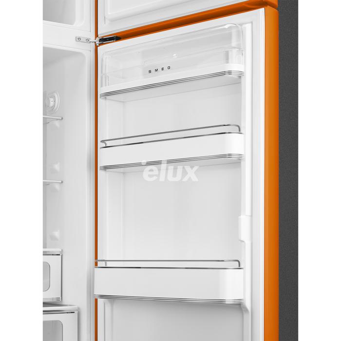 Külmik Smeg, 50-ndate stiil, 172 cm, 222/72 l, 34 dB, mehaaniline, parem, oranž