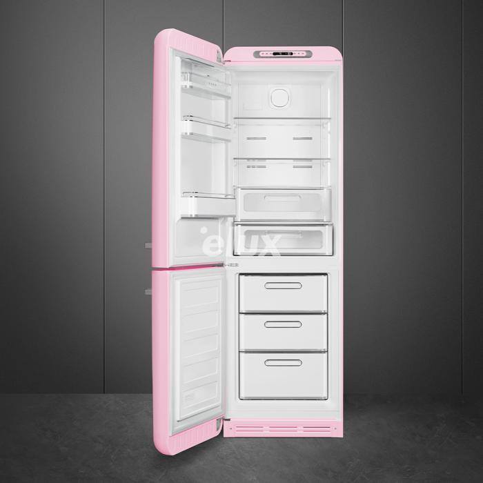 Külmik Smeg, 50-ndate stiil, NoFrost, 196 cm, 234/97 l, 35 dB, elektrooniline juhtimine, pastellroosa