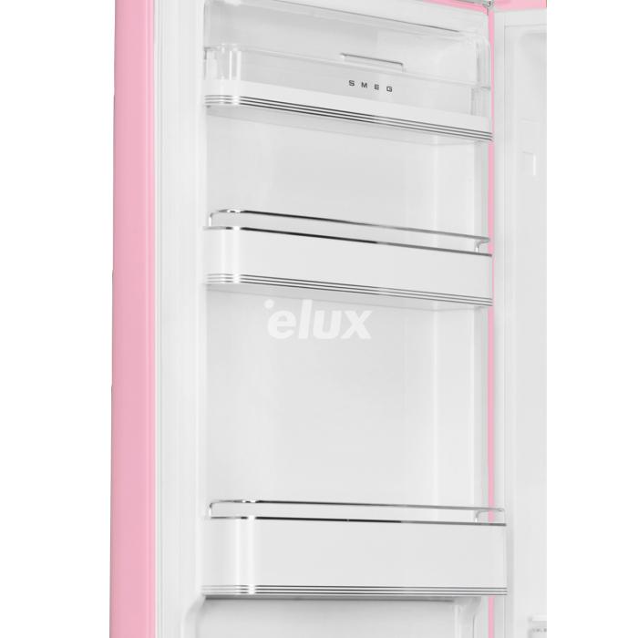 Külmik Smeg, 50-ndate stiil, NoFrost, 196 cm, 234/97 l, 35 dB, elektrooniline juhtimine, pastellroosa