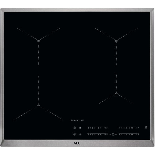 Pliidiplaat AEG, 4 x induktsioon, 58 cm, Hob2Hood, must, rv raam