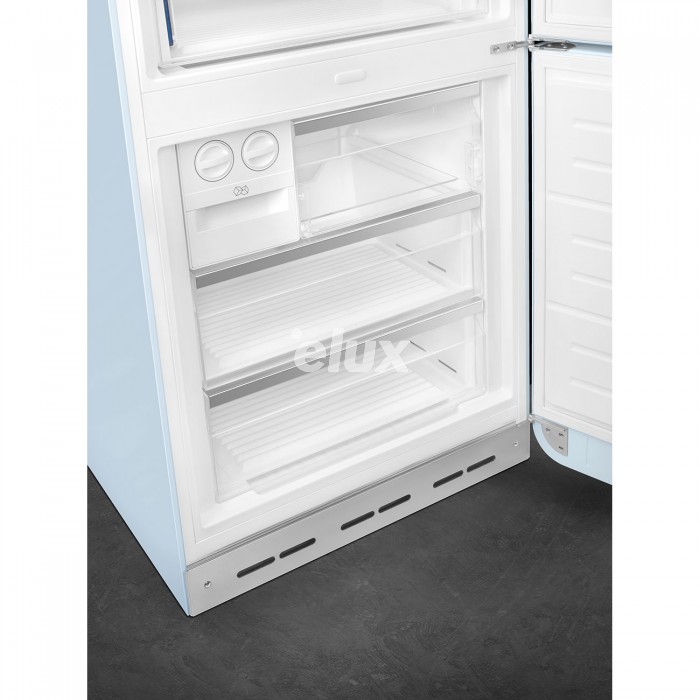 Külmik Smeg, 50-ndate stiil, 205 cm, 344/137 l, 42 dB, puutetundlik juhtimine, NoFrost, pastellsinine, parem