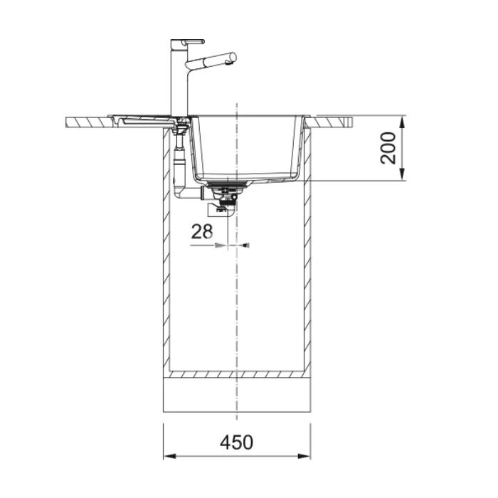 Valamu Franke CNG 611-62, Fragranit, must matt