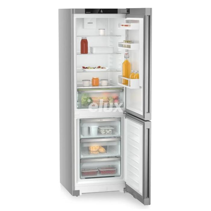 Külmik Liebherr Plus, 185,5 cm, 227/103 l, 35 dB, puutetundlik, NoFrost, rv teras