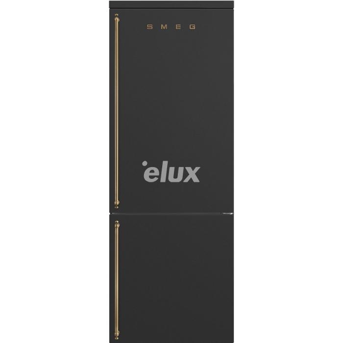 Külmik Smeg Colonial, 195 cm, 344/137 l, 36 dB, elektrooniline juhtimine, NoForst, parem, antratsiit/messing