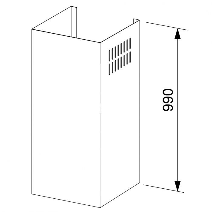 Вытяжка Franke, дополнительный удлинитель дымохода CH 990 XS FQD, 990 мм