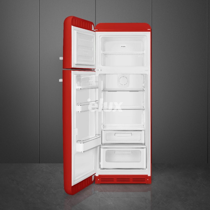 Külmik Smeg, 50-ndate stiil, 172 cm, 222/72 l, 37 dB, mehaaniline, vasak, punane