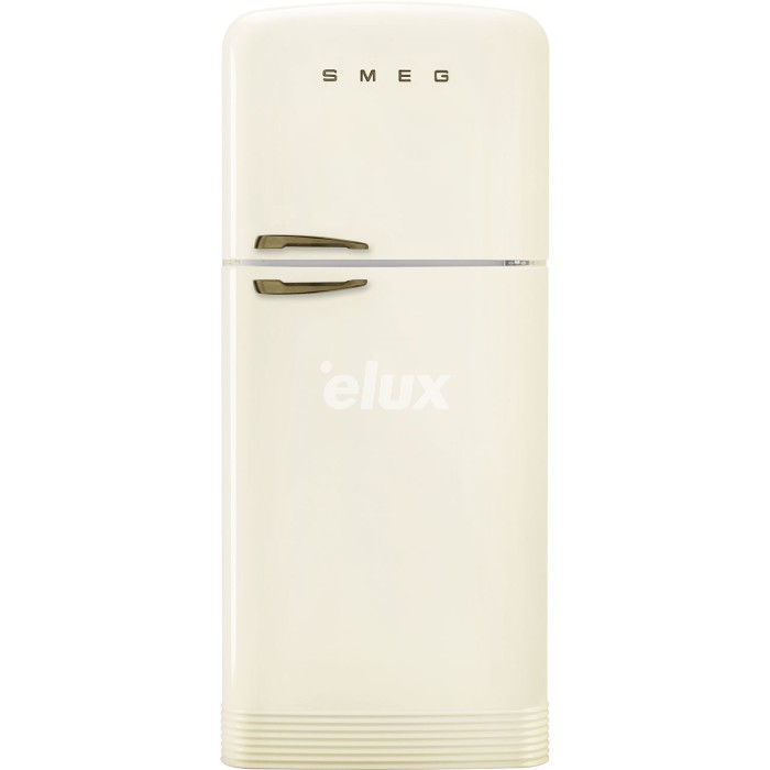 Külmik Smeg, 50-ndate stiil, "Jenkki", 192 cm, 400/124 l, 41 dB, elektrooniline juhtimine, parem, kreem/messing