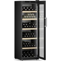 Винный холодильник Liebherr GrandCru, 188,4 см, на 229 бутылок, уровень шума 38 дБ, черный.
