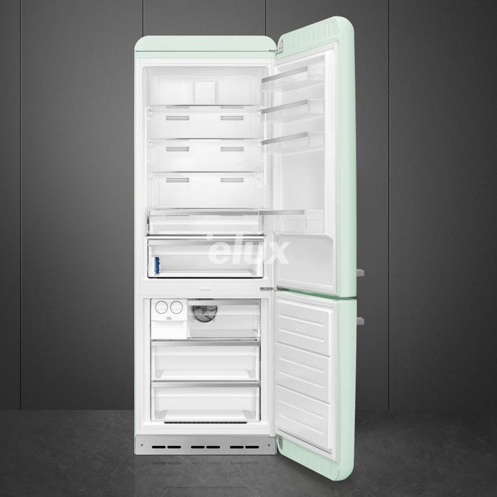 Külmik Smeg, 50-ndate stiil, 205 cm, 344/137 l, 37 dB, elektrooniline juhtimine, NoFrost, pastellroheline