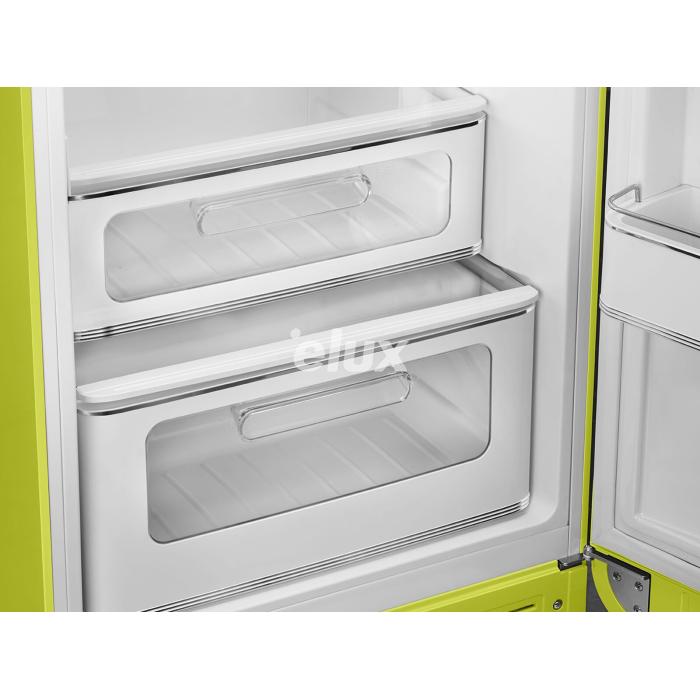 Külmik Smeg, 50-ndate stiil, 172 cm,  222/72 l, 34 dB, laimiroheline