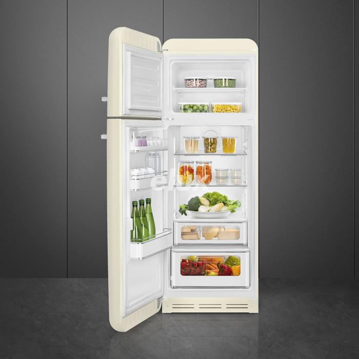 Külmik Smeg, 50-ndate stiil, 172 cm, 222/72 l, 34 dB, mehaaniline juhtimine, kreem