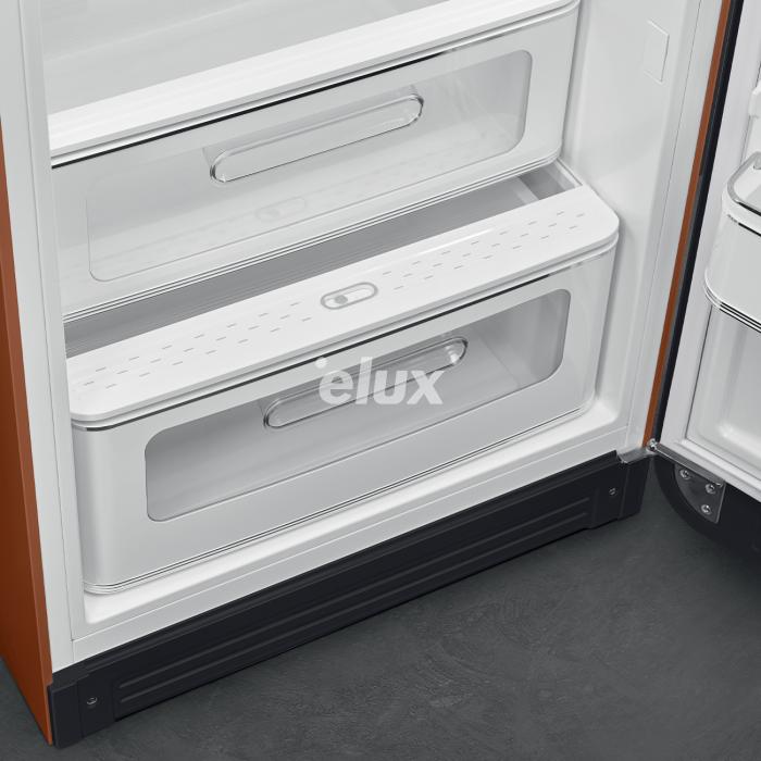 Külmik Smeg, 50-ndate stiil, 153 cm, 244/26 l, 35 dB, mehaaniline juhtimine, matt savi