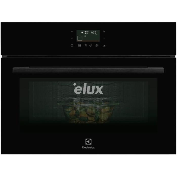 Микроволновая печь Electrolux, высота 45 см, мощность 1000 Вт, черная.