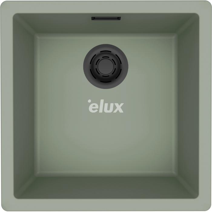 Сливной фильтр Sink Elleci Zen-F 102 Élite, черный, встраиваемый, ручной, Keratek, K82, цвет шалфейно-зеленый.