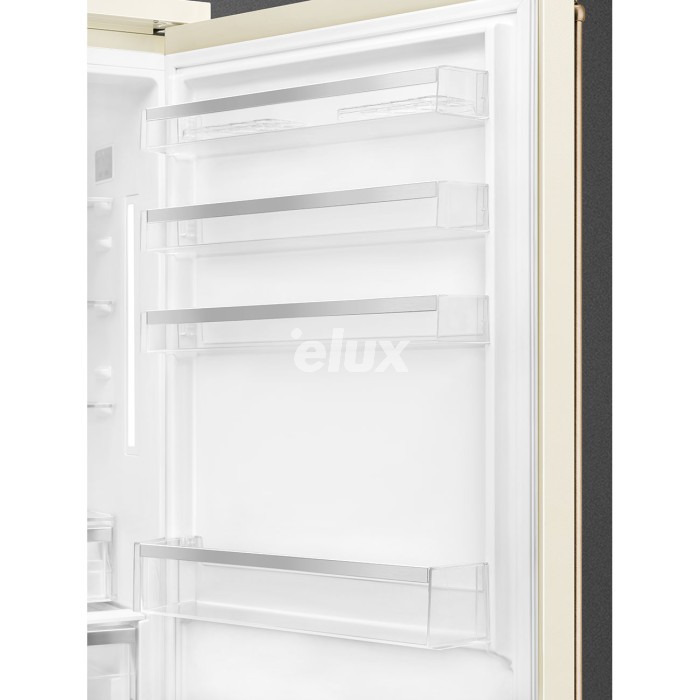 Külmik Smeg Colonial, 195 cm, 344/137 l, 41 dB, elektrooniline juhtimine, parem, kreem/messing