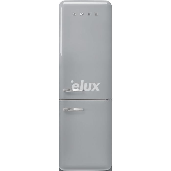 Külmik Smeg, 50-ndate stiil, 196 cm, 234/97 l, 35 dB, elektrooniline juhtimine, NoFrost, hõbedane