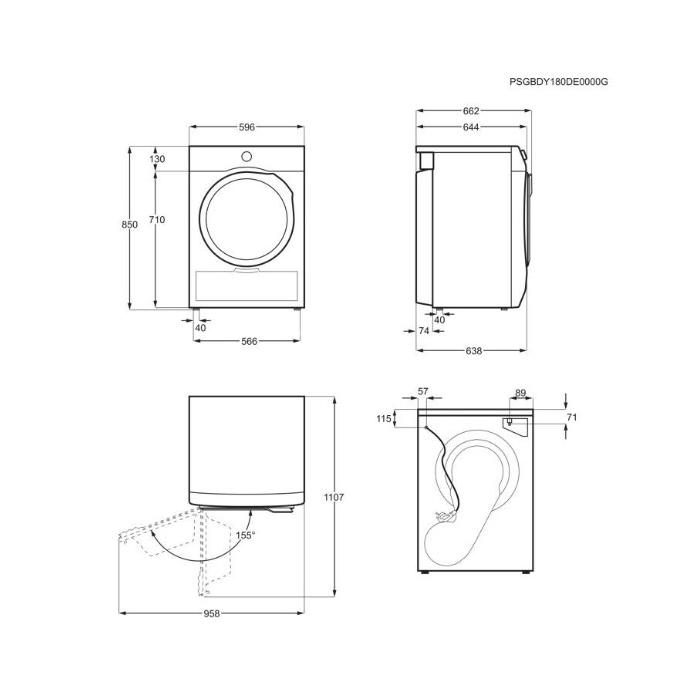 Kuivati Electrolux soojuspumbaga, 8 kg, valge