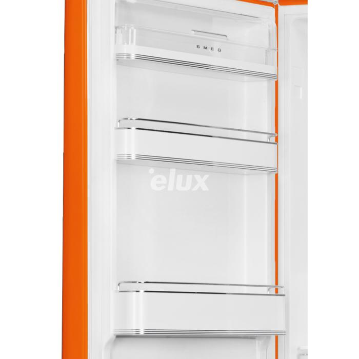 Külmik Smeg, 50-ndate stiil, 196 cm, 234/97 l, 35 dB, elektrooniline juhtimine, NoFrost, oranž