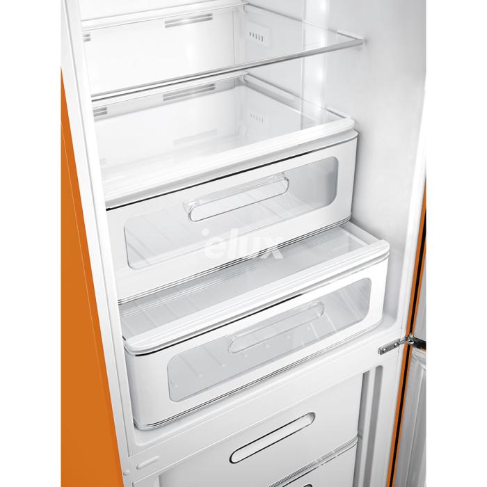 Külmik Smeg, 50-ndate stiil, NoFrost, 196 cm, 234/97 l, 35 dB, elektrooniline juhtimine, oranž