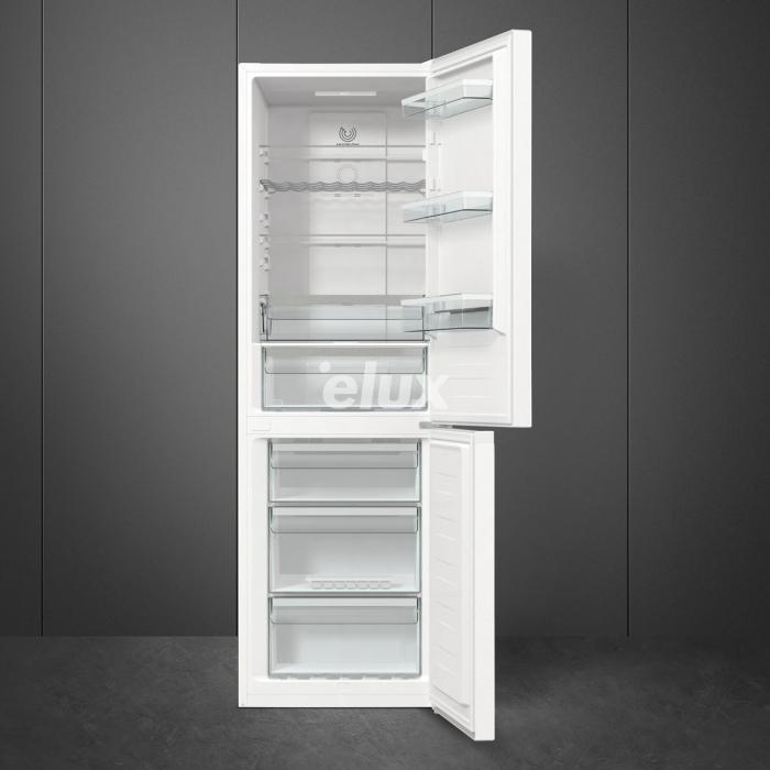 Külmik Smeg 185 cm, 204/96 l, 38 dB, elektrooniline juhtimine, NoForst, valge