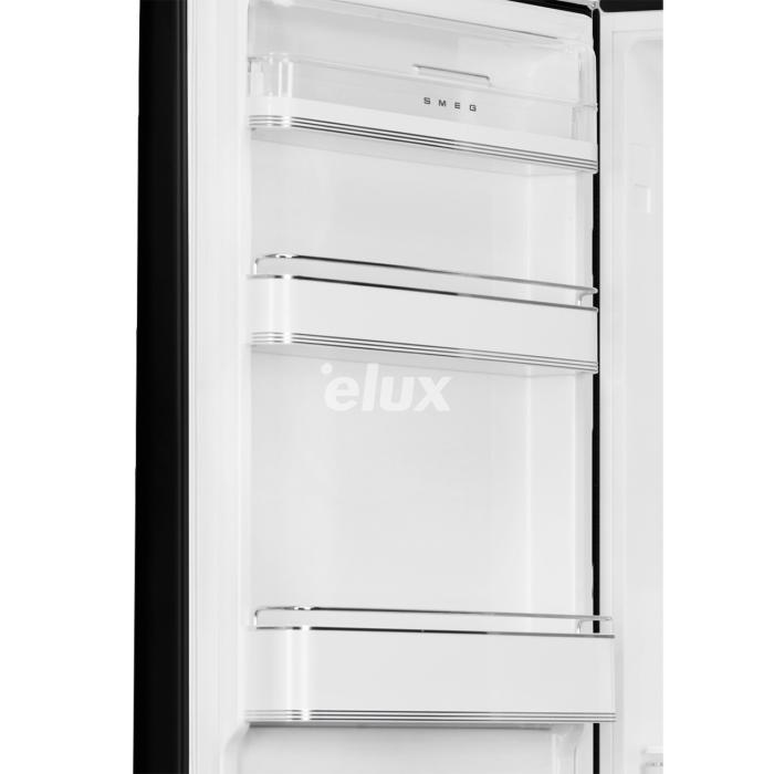 Külmik Smeg, 50-ndate stiil, 196 cm, 234/97 l, 35 dB, elektrooniline juhtimine, NoFrost, must