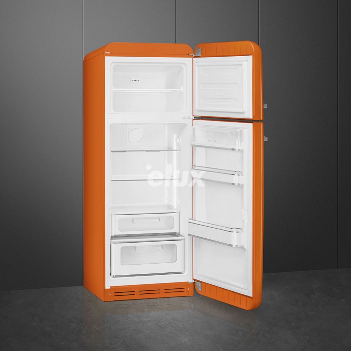 Külmik Smeg, 50-ndate stiil, 172 cm, 222/72 l, 37 dB, mehaaniline, parem, oranž