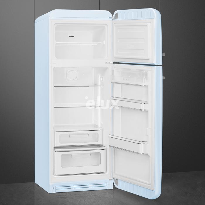 Külmik Smeg, 50-ndate stiil, 172 cm, 222/72 l, 34 dB, mehaaniline, parem, pastellsinine