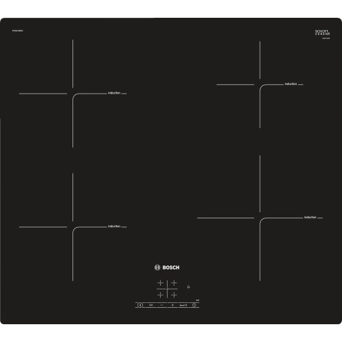 Pliidiplaat Bosch, 4 x induktsioon, 60 cm, tasapinda süvistatav, must