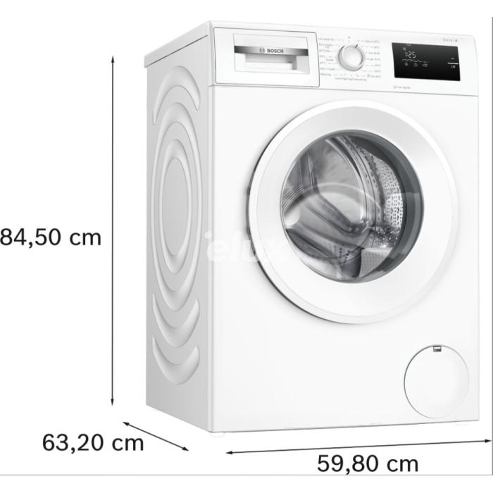 Pesumasin Bosch, eestlaetav, 8 kg, Seeria 4, 1400 p/min, valge
