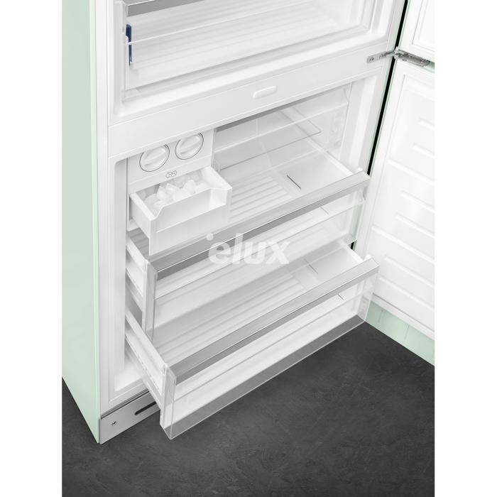 Külmik Smeg, 50-ndate stiil, 205 cm, 344/137 l, 37 dB, elektrooniline juhtimine, NoFrost, pastellroheline
