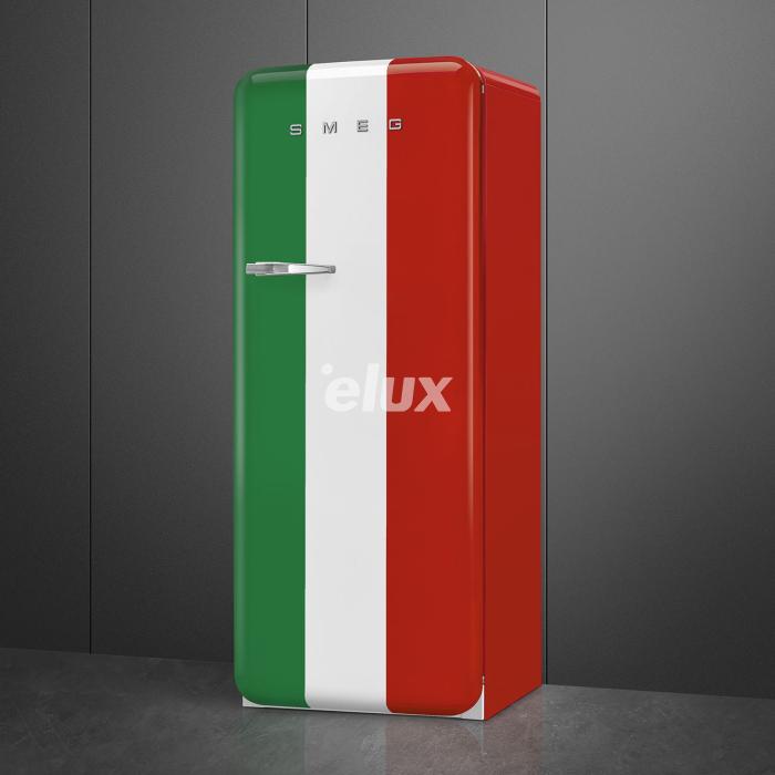 Külmik Smeg, 50-ndate stiil, 153 cm, 244/26 l, 35 dB, mehaaniline juhtimine, Itaalia trikoloor