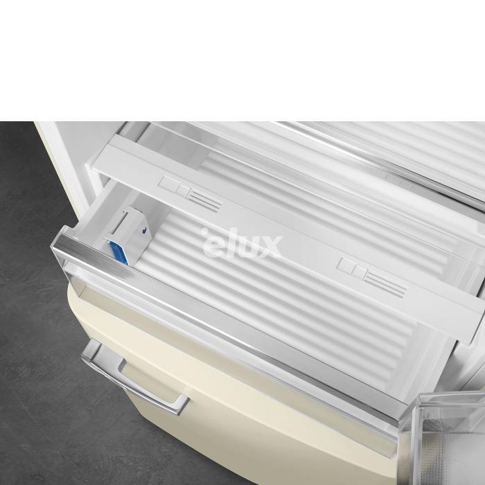 Külmik Smeg, 50-ndate stiil, 205 cm, 344/137 l, 37 dB, puutetundlik juhtimine, NoFrost, kreem